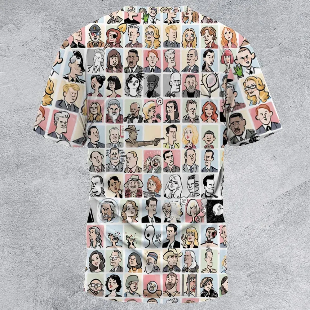 Many Faces of Twin Peaks All-Over Print Unisex T-Shirt - 2