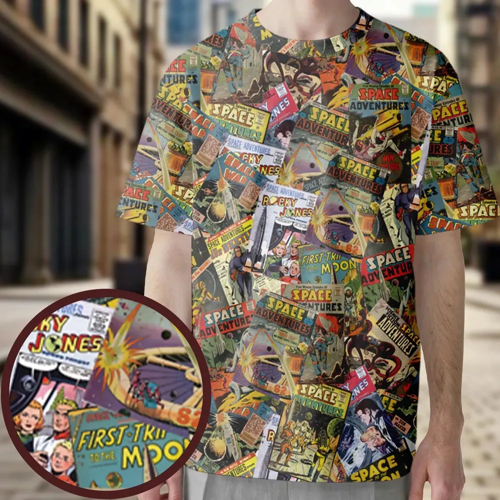 Comic-Con Cartoon All-Over Print Unisex T-Shirt - 3
