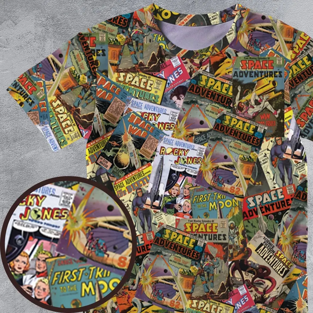 Comic-Con Cartoon All-Over Print Unisex T-Shirt - 4
