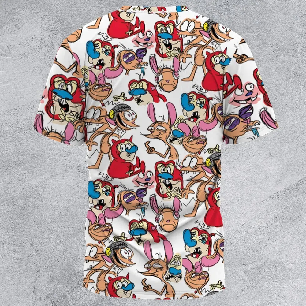Insane Style The Ren and Stimpy Show All-Over Print Unisex T-Shirt - 2