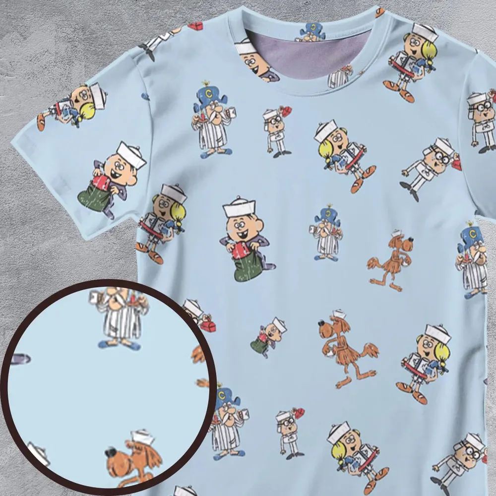 Vintage Crunch Cereal All-Over Print Unisex T-Shirt - 4