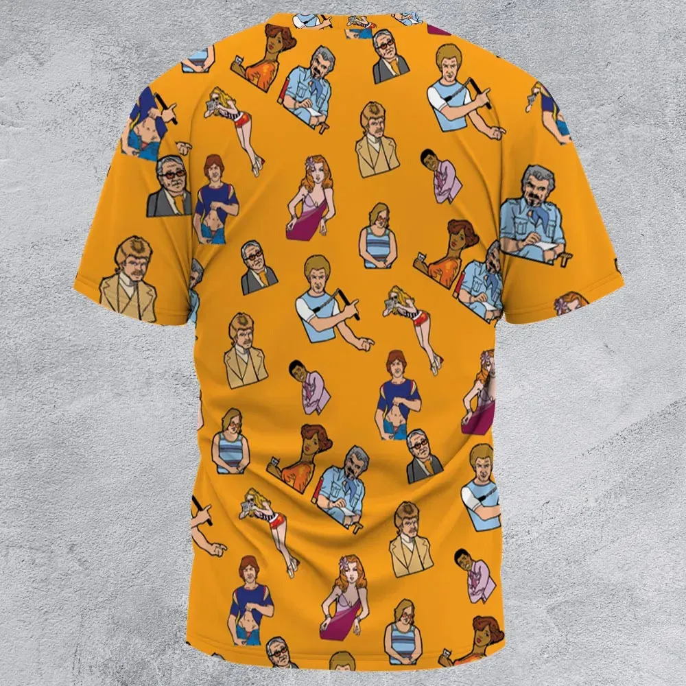 Summer Party Boogie Nights Characters All-Over Print Unisex T-Shirt - 2