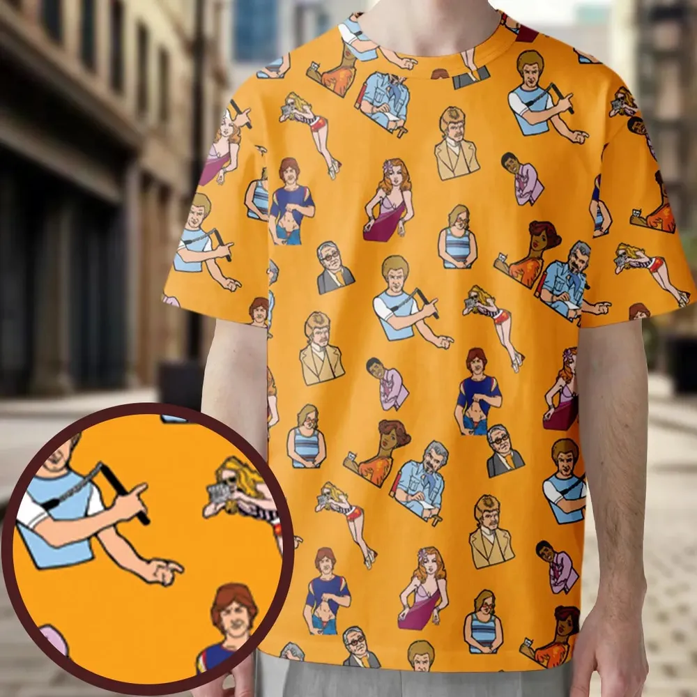 Summer Party Boogie Nights Characters All-Over Print Unisex T-Shirt - 3