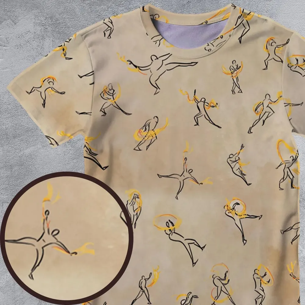 Fire Scroll Avatar The Last Airbender All-Over Print Unisex T-Shirt - 4