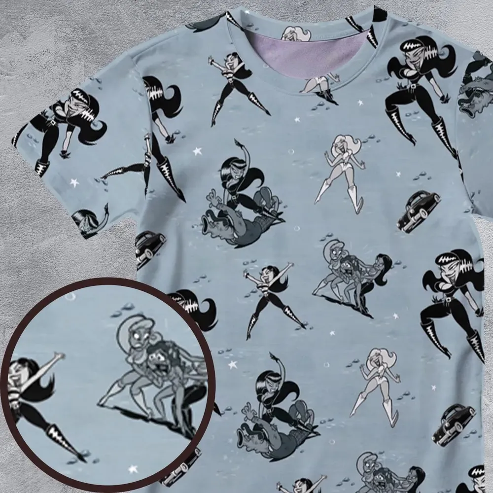 Faster Pussycat Kill Kill Characters All-Over Print Unisex T-Shirt - 4