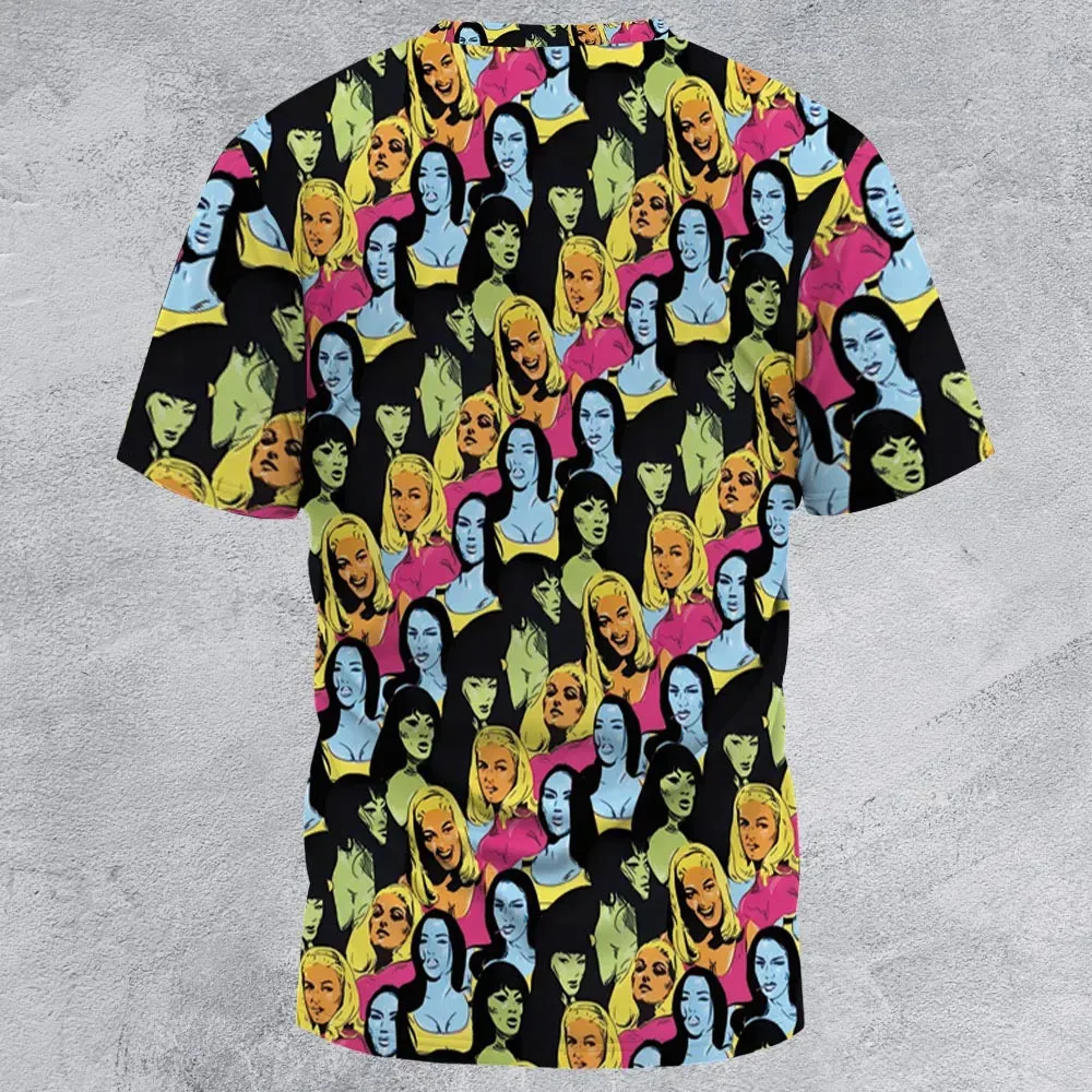 Retro Superwomen Belted Buckled and Booted All-Over Print Unisex T-Shirt - 2
