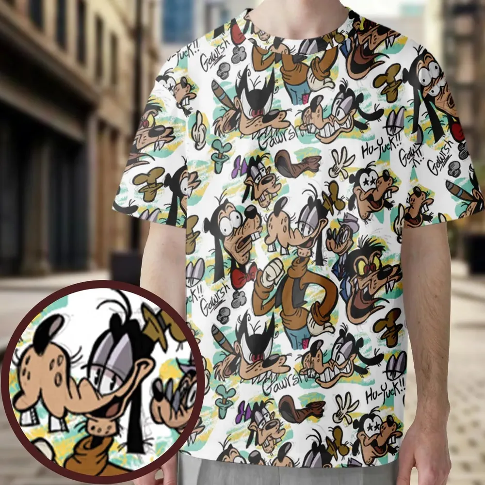 Many Faces Of Goofy All-Over Print Unisex T-Shirt - 3