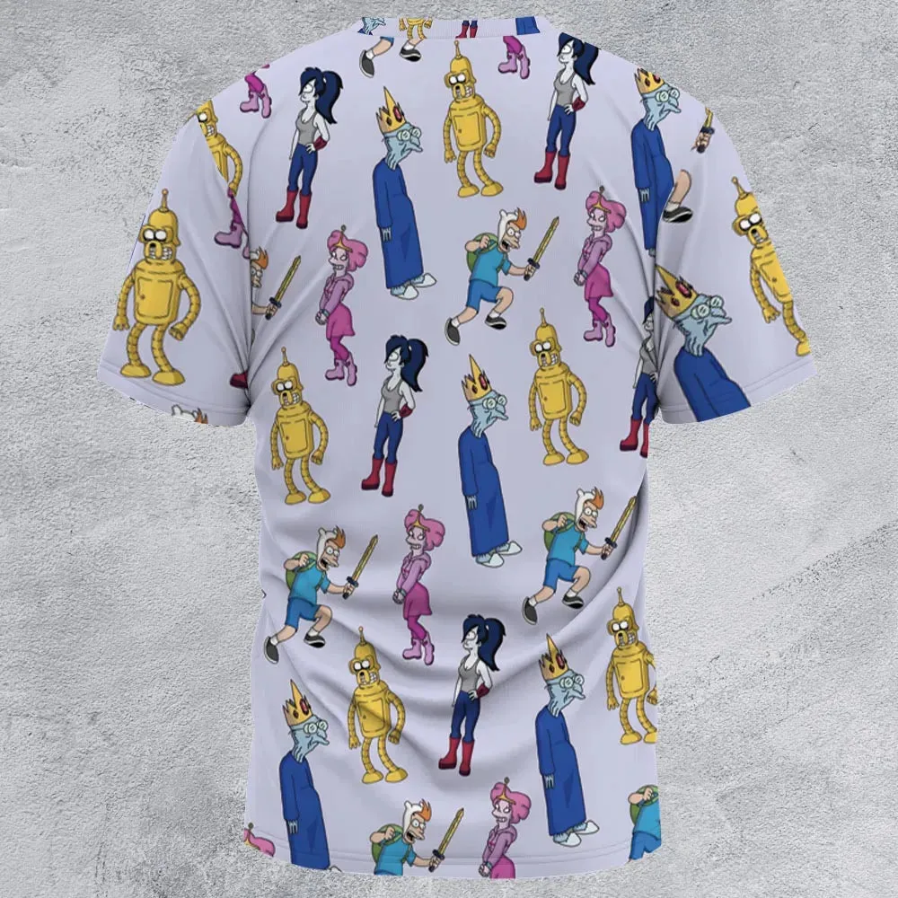 Future Time Futurama Adventure Time Mashup All-Over Print Unisex T-Shirt - 2