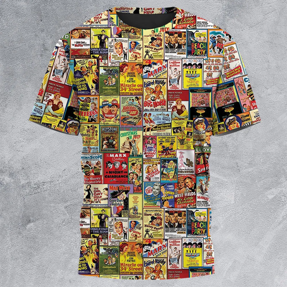 Vintage Comedy Film Posters All-Over Print Unisex T-Shirt - 3
