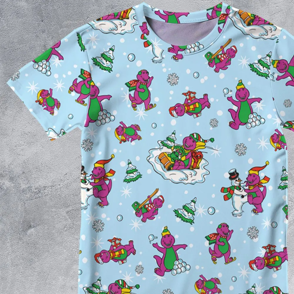 Barney and friend All-Over Print Unisex T-Shirt -  - 2