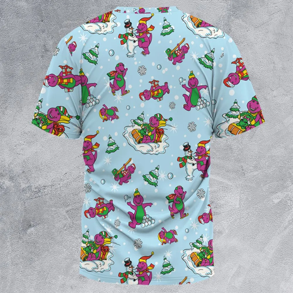 Barney and friend All-Over Print Unisex T-Shirt -  - 4