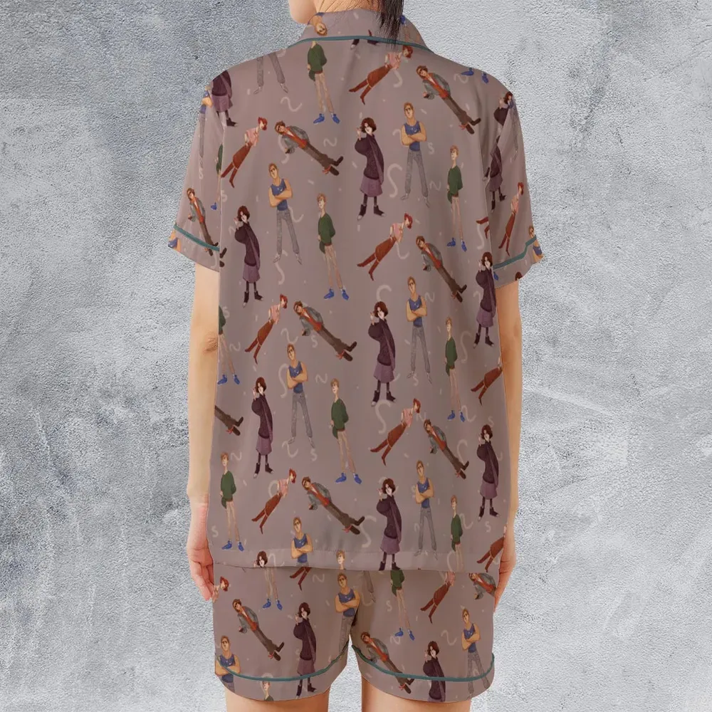 High School Icons The Breakfast Club Satin Short-Sleeve Pajamas Set - 2