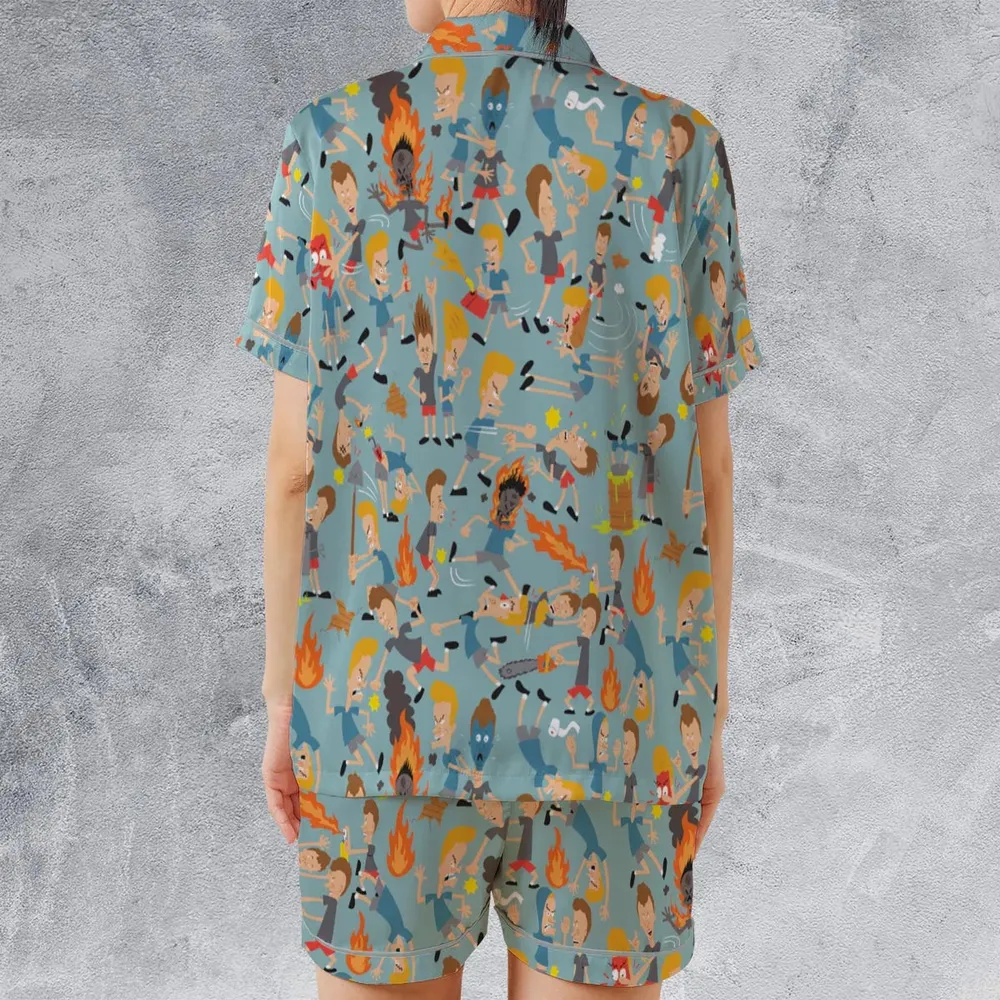 Beavis And Butt-Head Great Cornholio Satin Short-Sleeve Pajamas Set - 2