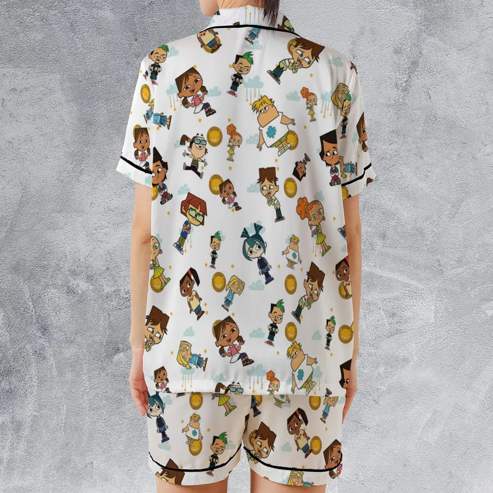 Drama Llamas Total Drama Satin Short-Sleeve Pajamas Set - 2