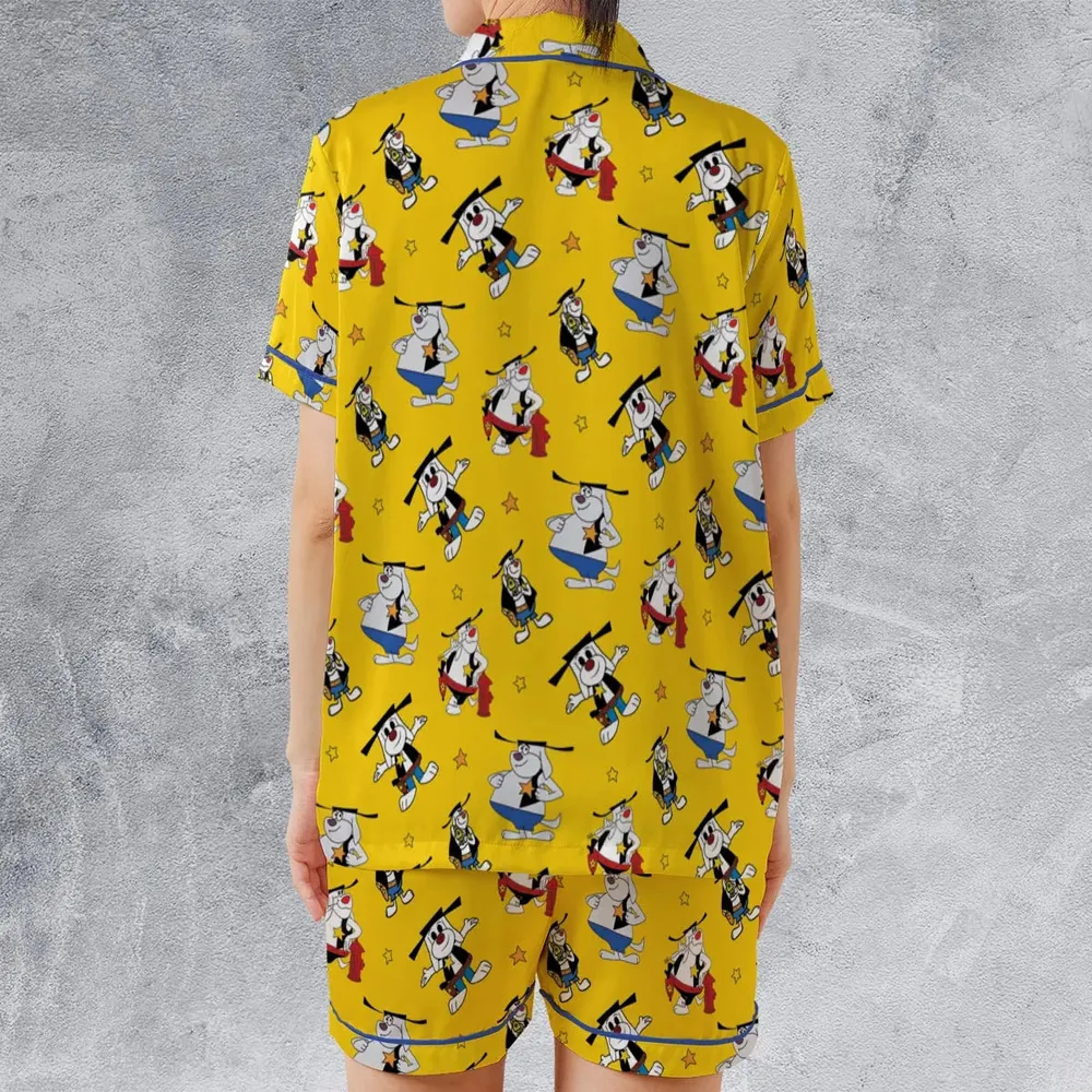 Sheriff Swag Deputy Dawg Satin Short-Sleeve Pajamas Set - 2