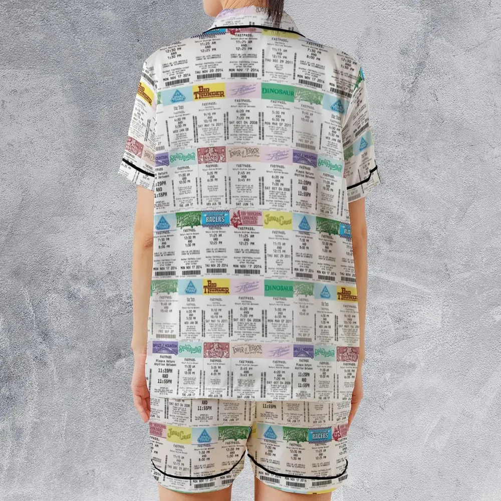 Fastpass Satin Short-Sleeve Pajamas Set - 2