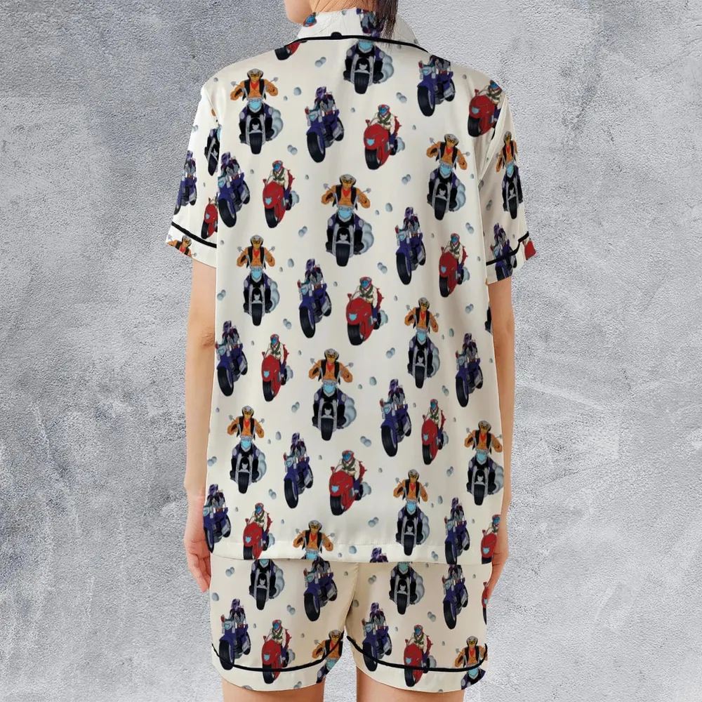 Biker Mice Characters Satin Short-Sleeve Pajamas Set - 2
