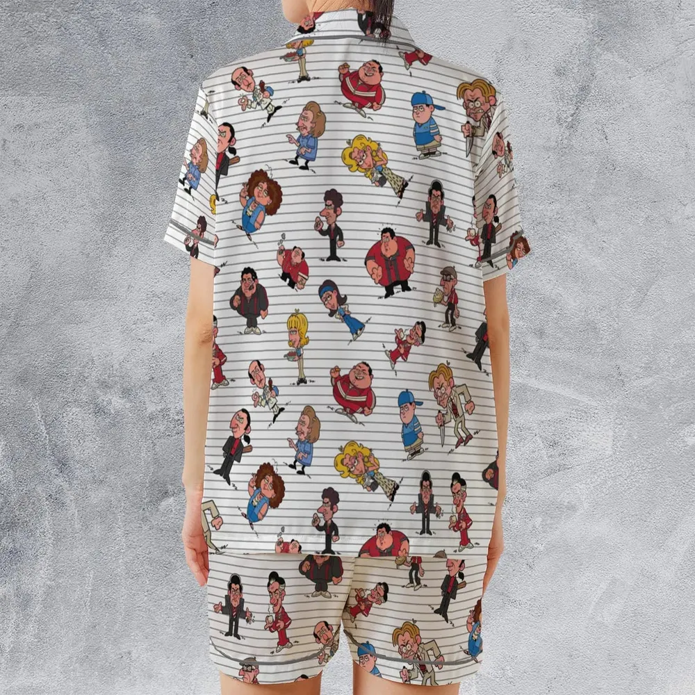 Family Business The Sopranos Satin Short-Sleeve Pajamas Set - 2