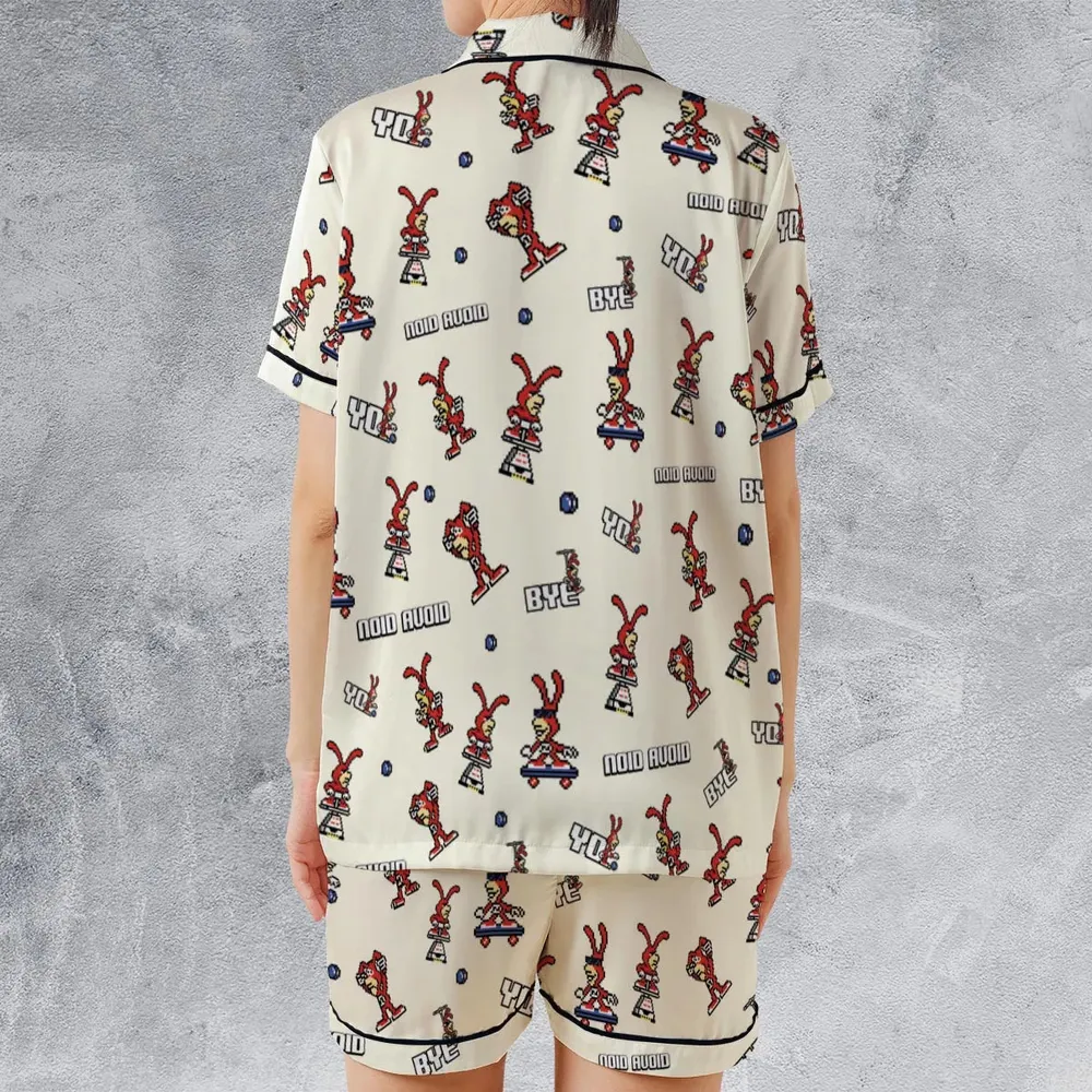 Avoid The Noid Yo Noid Satin Short-Sleeve Pajamas Set - 2