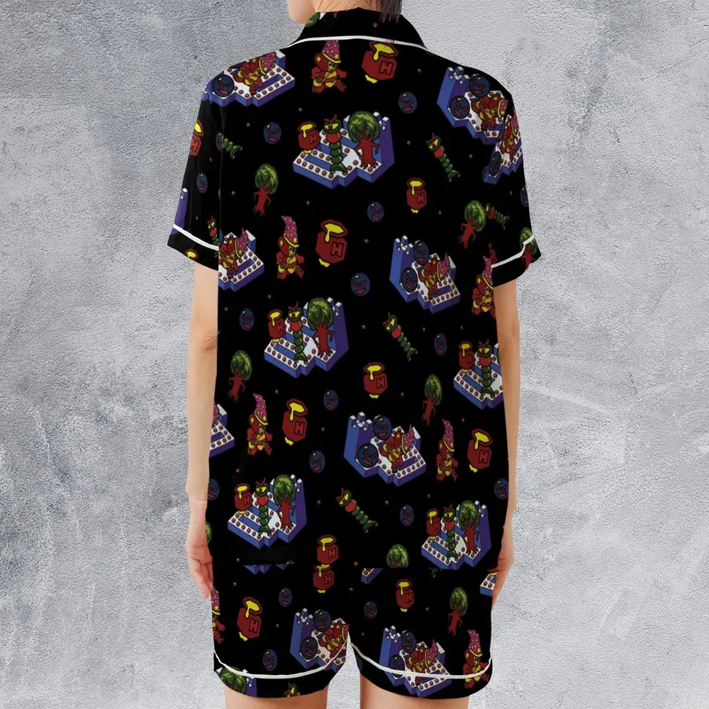Bentley Bear Crystal Castles Satin Short-Sleeve Pajamas Set - 2