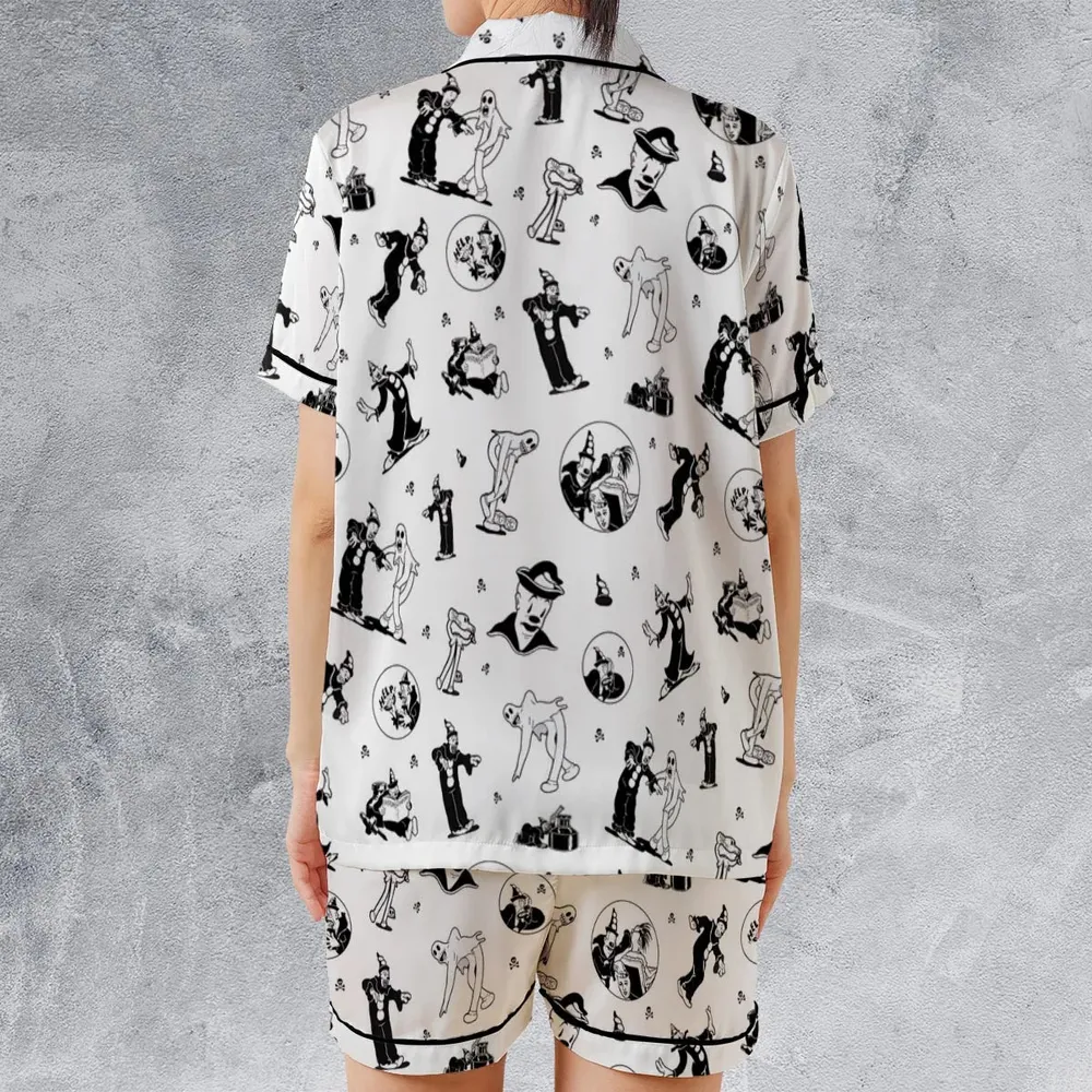 Koko the Clown and the Ghost Satin Short-Sleeve Pajamas Set - 2