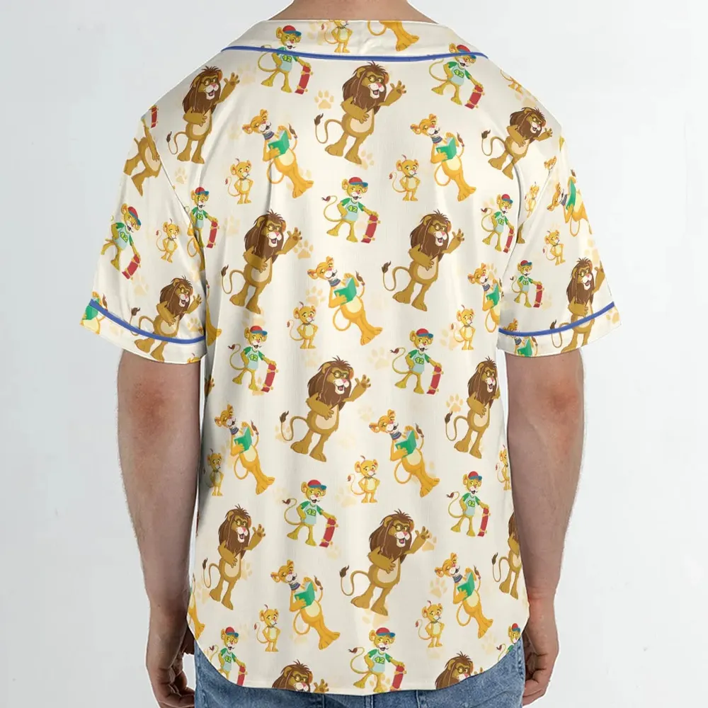 Between The Lions Characters Unisex Baseball Jersey - 2