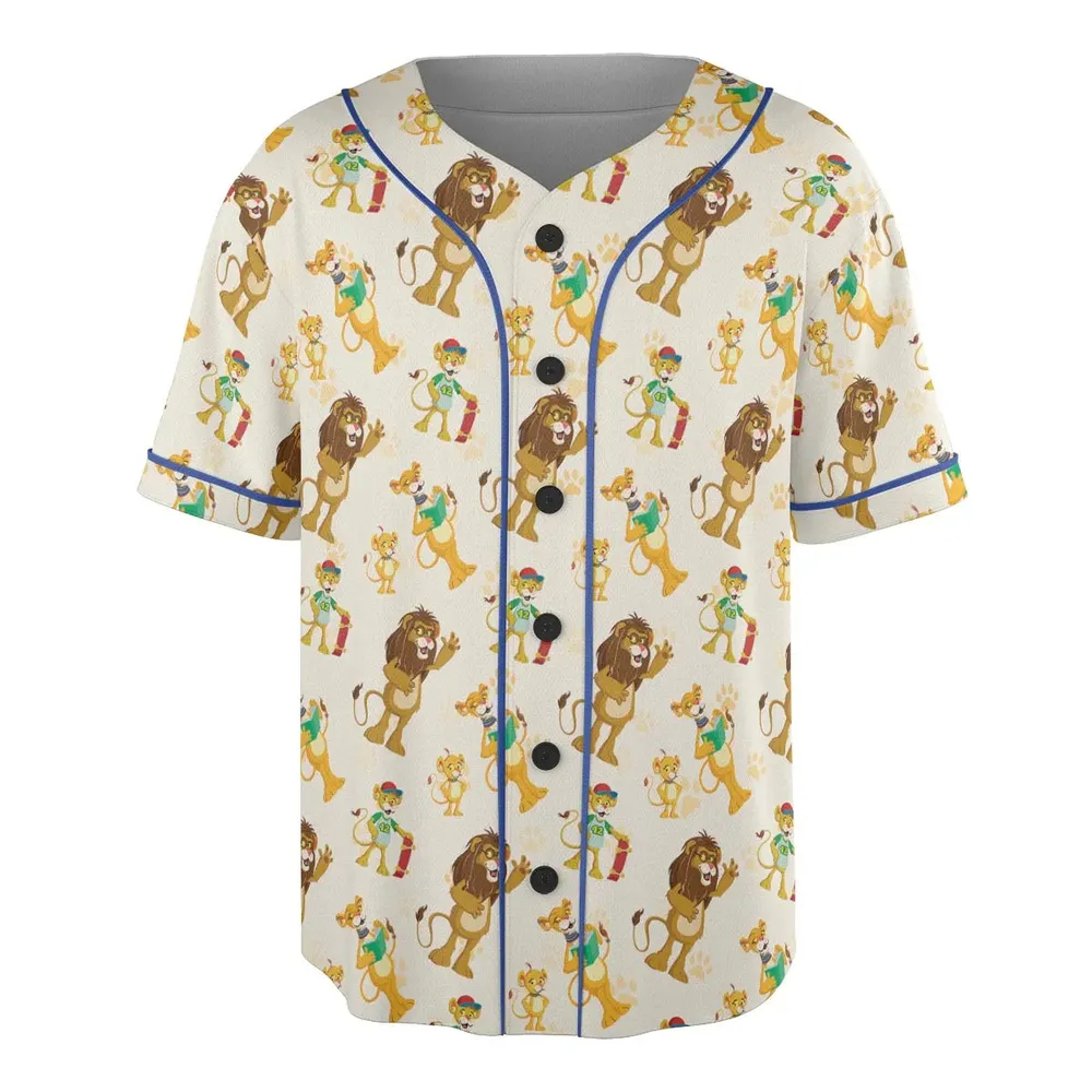 Between The Lions Characters Unisex Baseball Jersey - 3