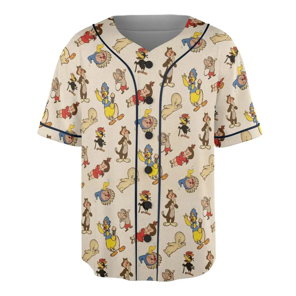 Harvey TV Stars Cartoon Characters Unisex Baseball Jersey - 3