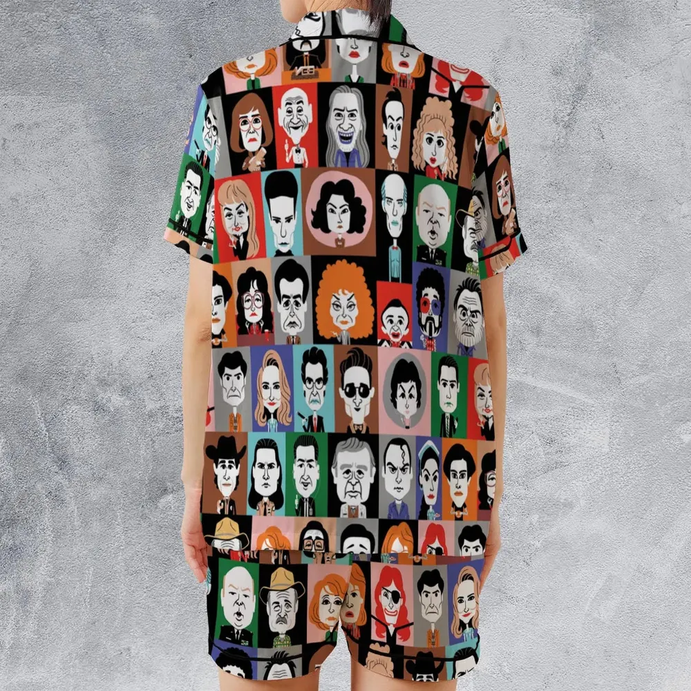 Twin Peaks Characters Satin Short-Sleeve Pajamas Set - 2