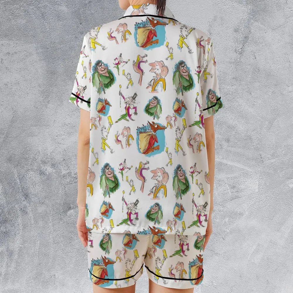 Roald Dahl Characters Satin Short-Sleeve Pajamas Set - 2