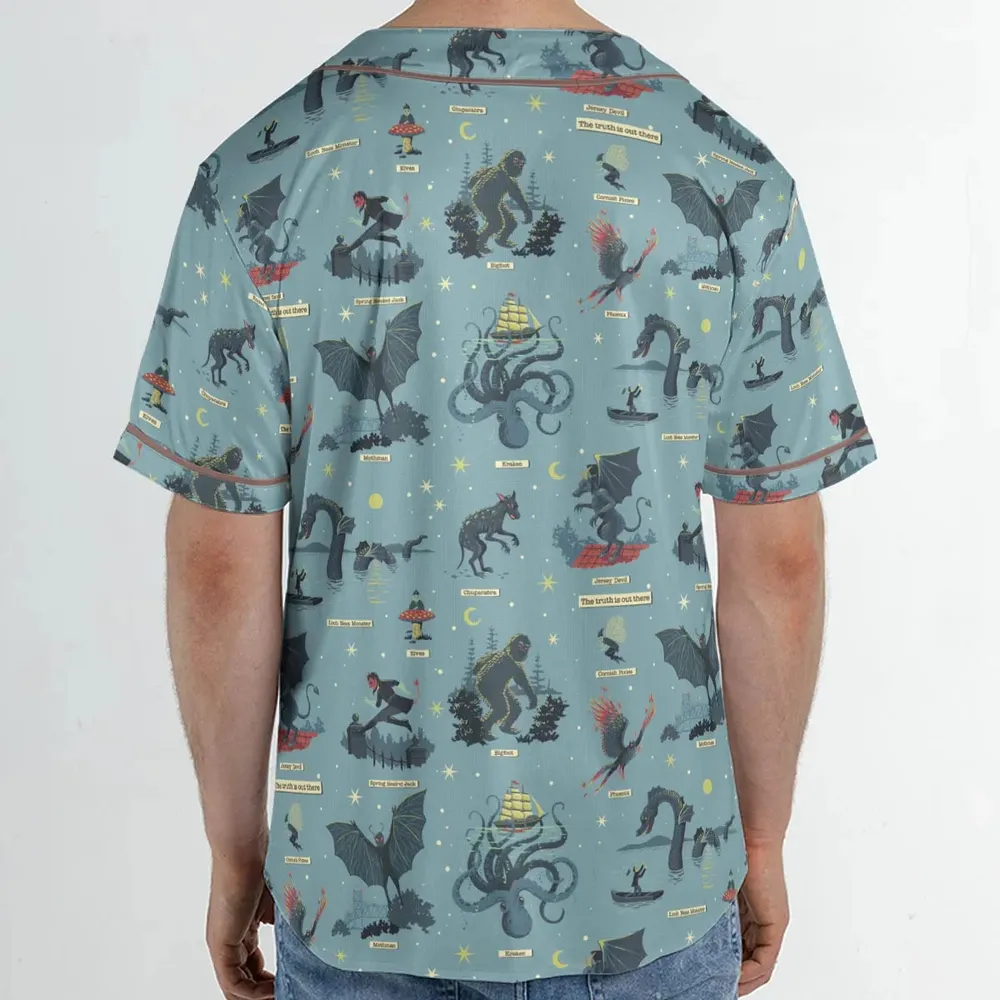 Paranormal Creatures Unisex Baseball Jersey - 2