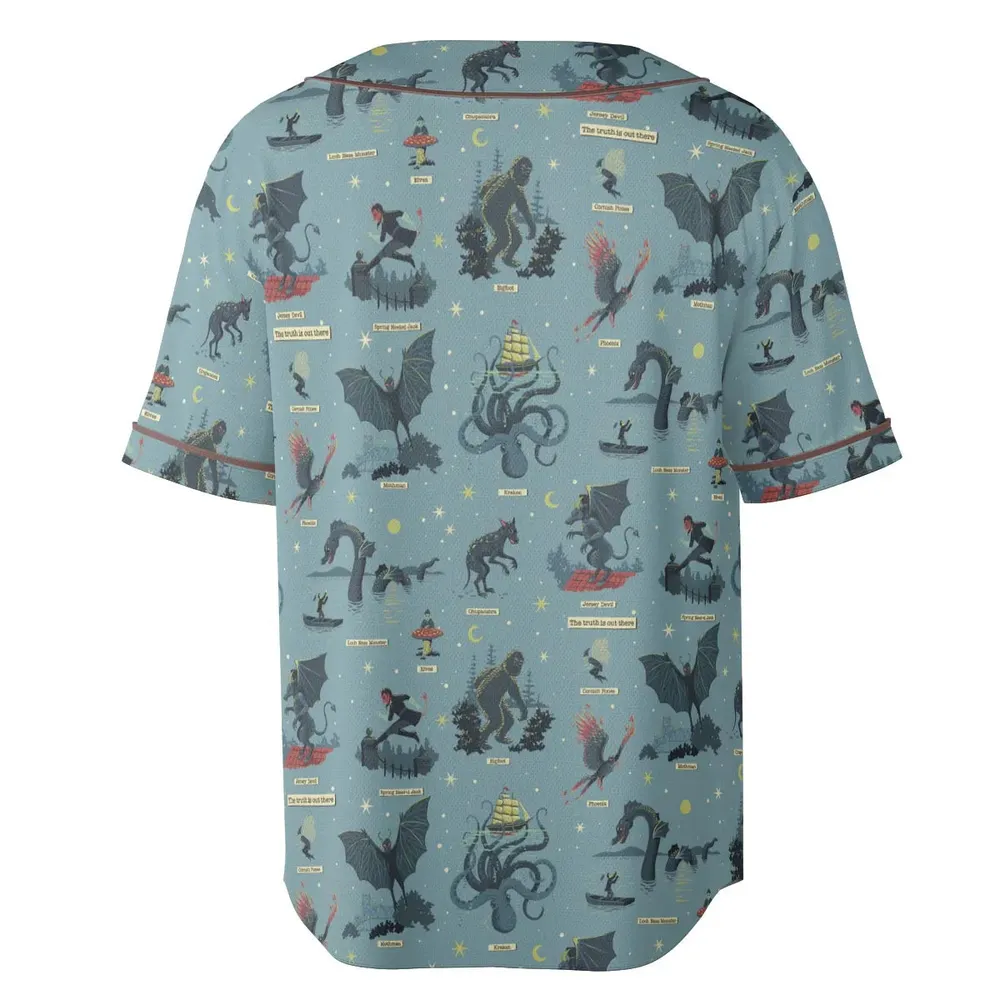 Paranormal Creatures Unisex Baseball Jersey - 4