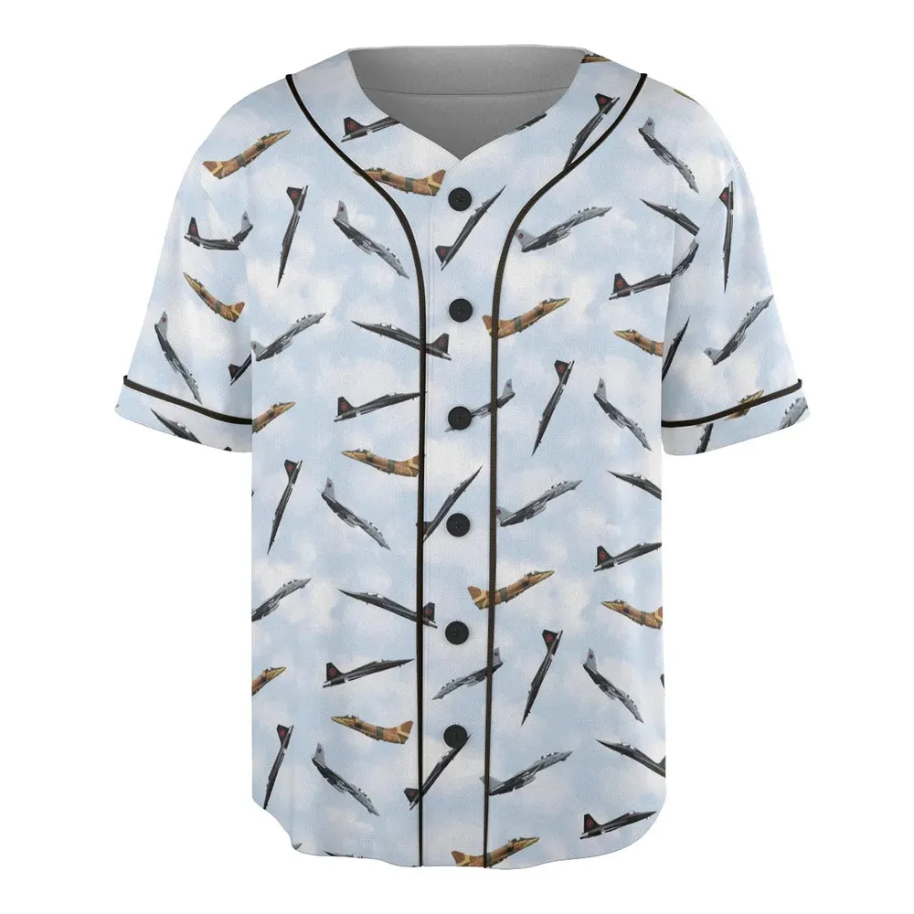 Top Gun Aircraft Unisex Baseball Jersey - 3