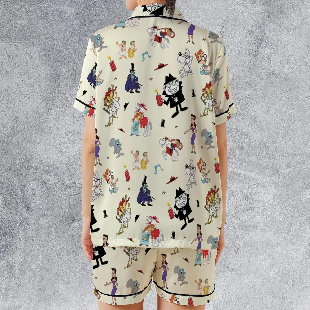 Bullwinkle’s Boss Satin Short-Sleeve Pajamas Set - 2