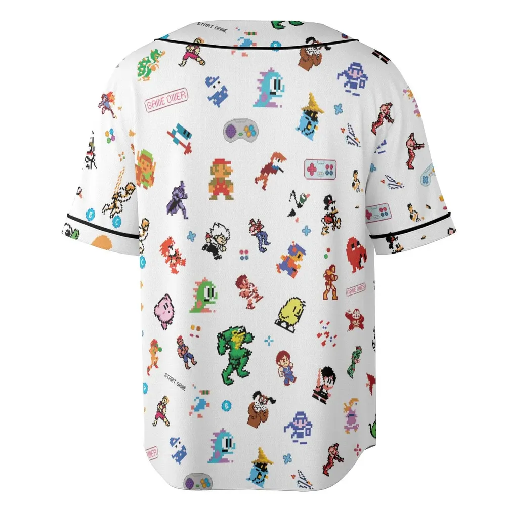 Iconic Video Game Characters Unisex Baseball Jersey - 4