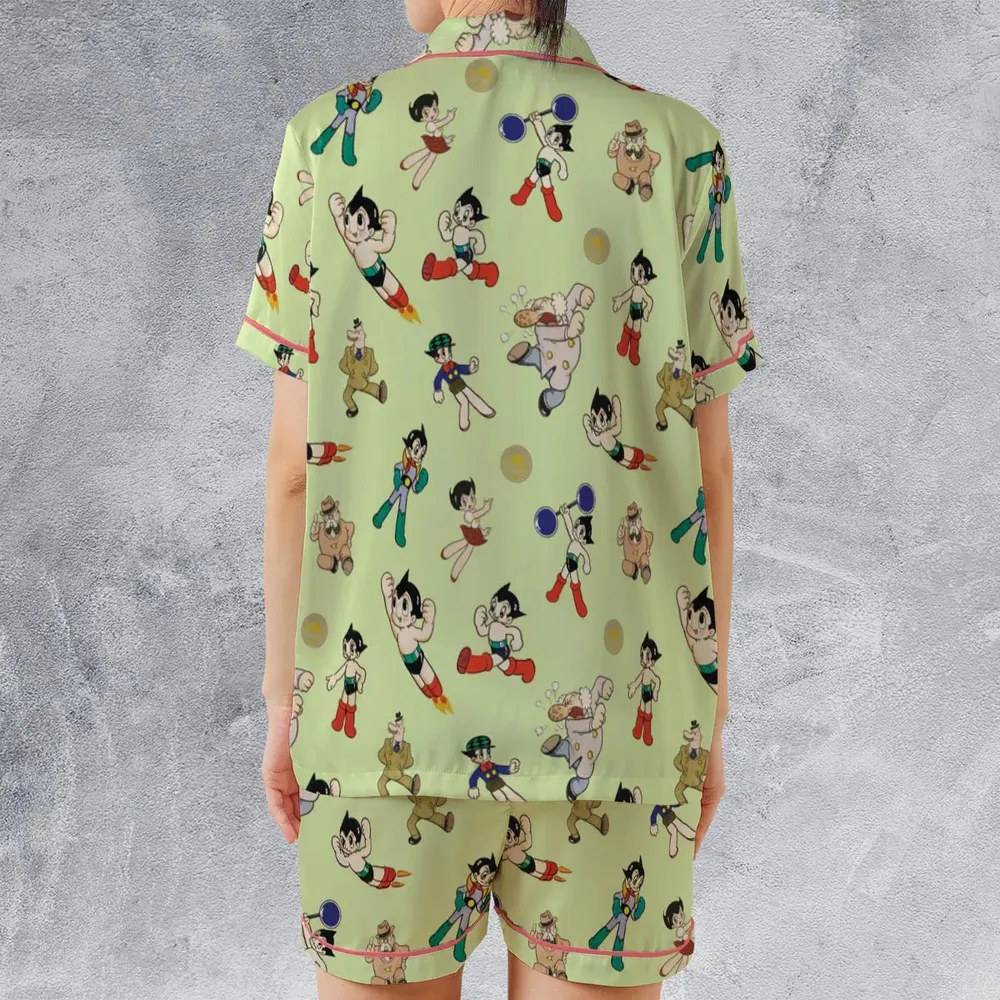 Astro Boy Characters Satin Short-Sleeve Pajamas Set - 2