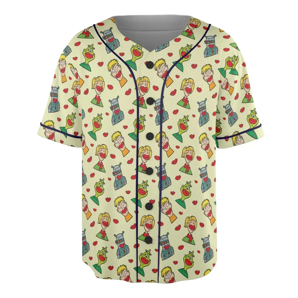 Wack-O-Wax Wax Lips Unisex Baseball Jersey - 3