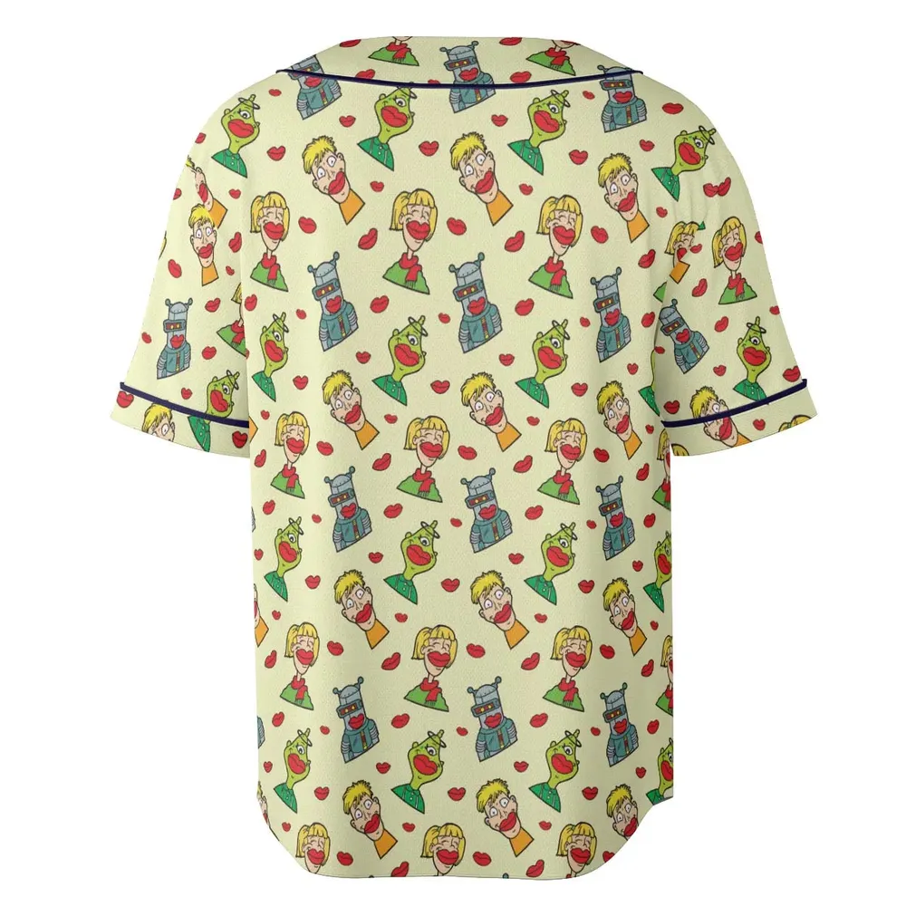 Wack-O-Wax Wax Lips Unisex Baseball Jersey - 4
