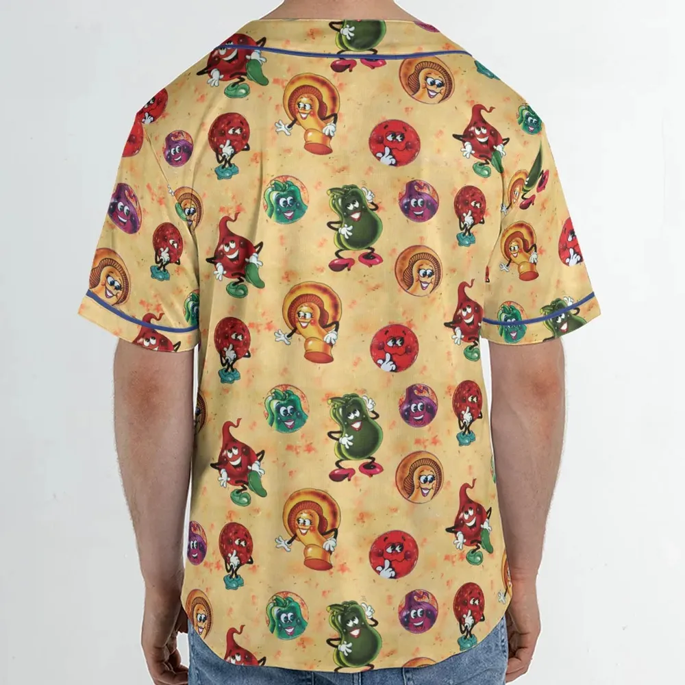 Old Board Game Pizza Party Unisex Baseball Jersey - 2