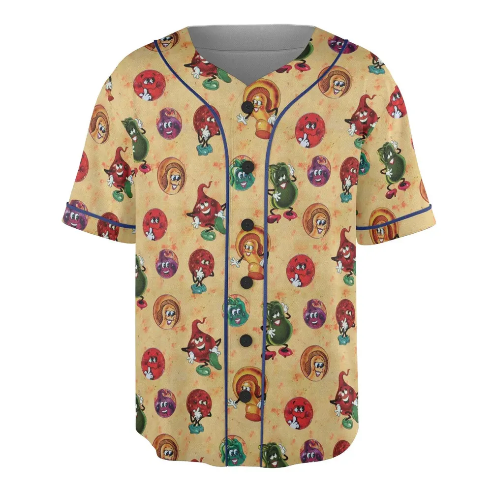 Old Board Game Pizza Party Unisex Baseball Jersey - 3
