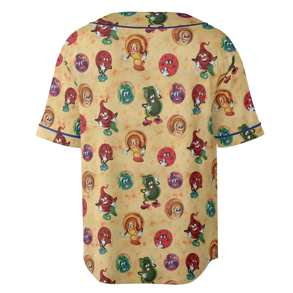 Old Board Game Pizza Party Unisex Baseball Jersey - 4