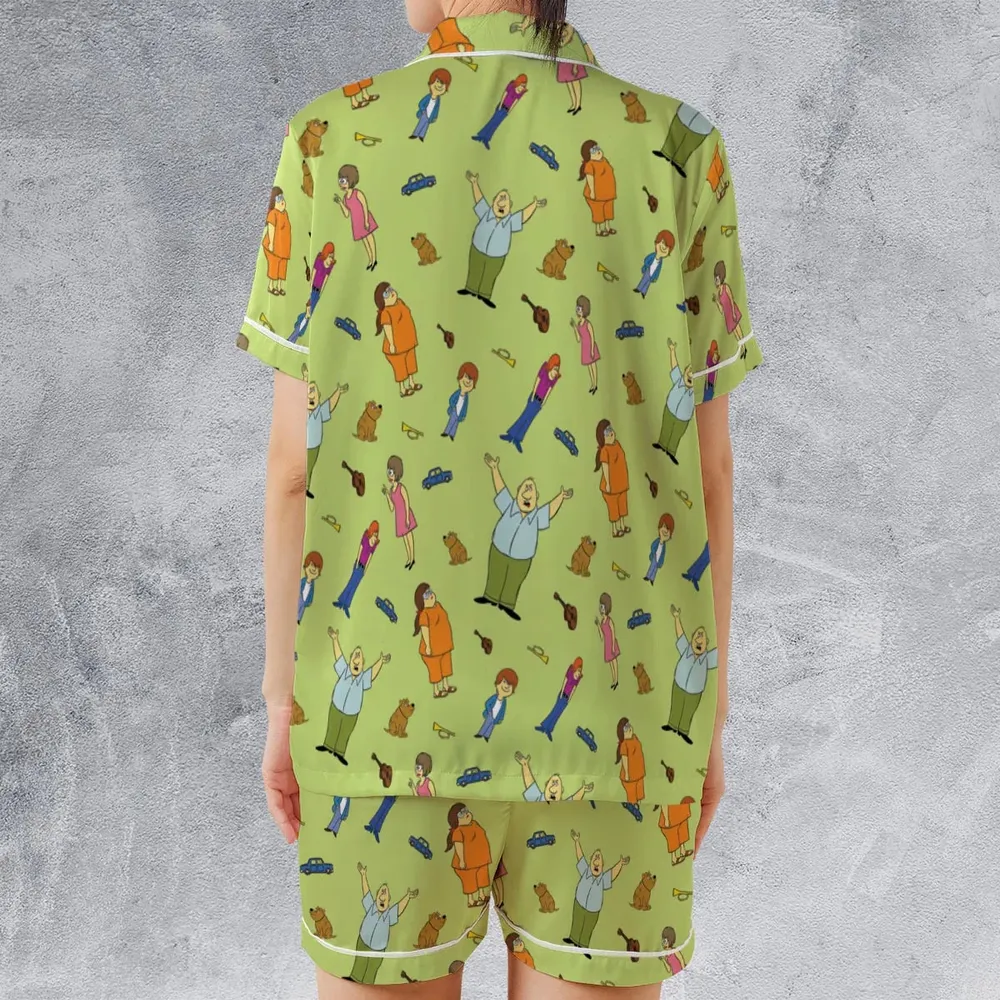 Wait Till Your Father Gets Home Characters Satin Short-Sleeve Pajamas Set - 2