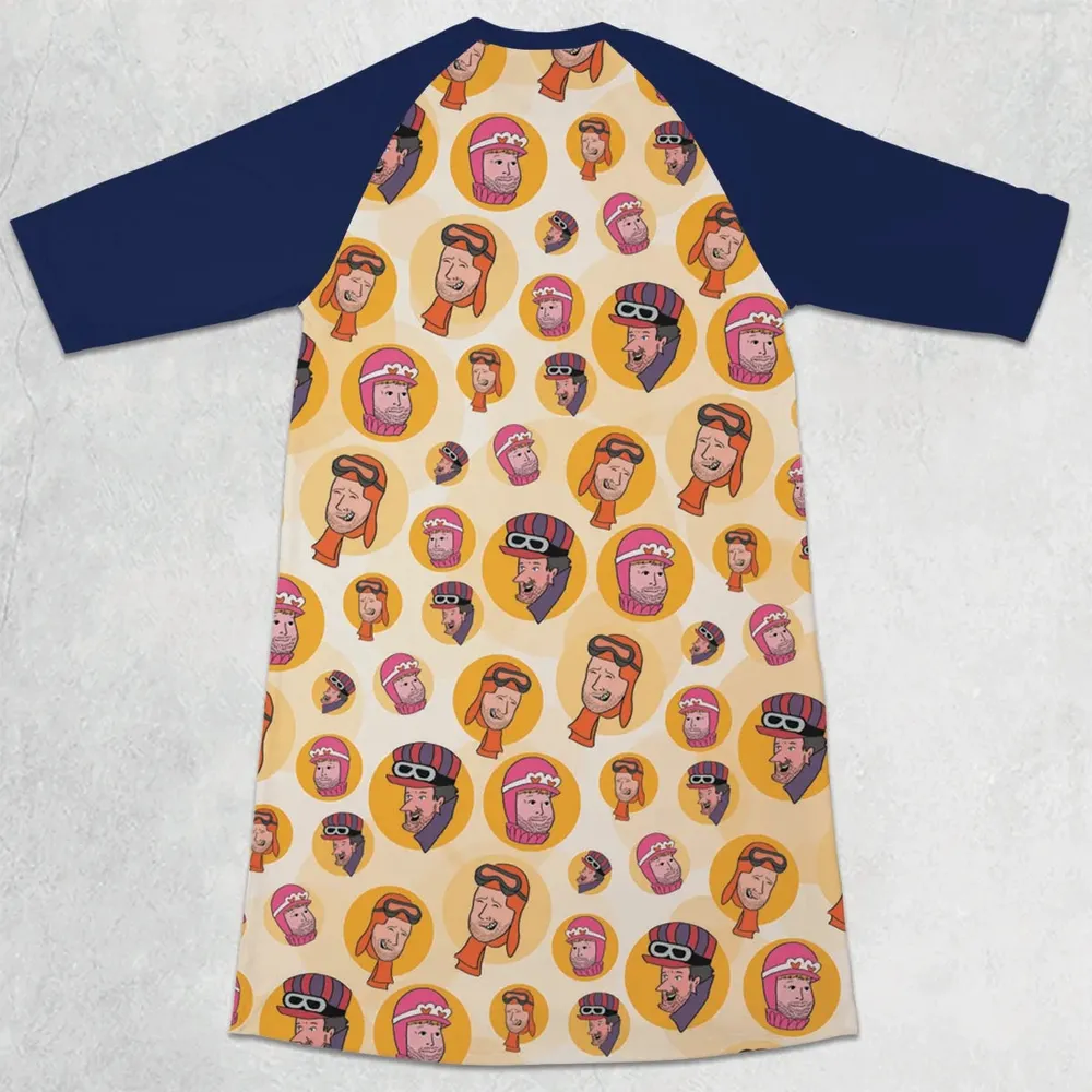 No More Jockeys Wacky Jockeys 3/4 Sleeve Raglan Dress - 2