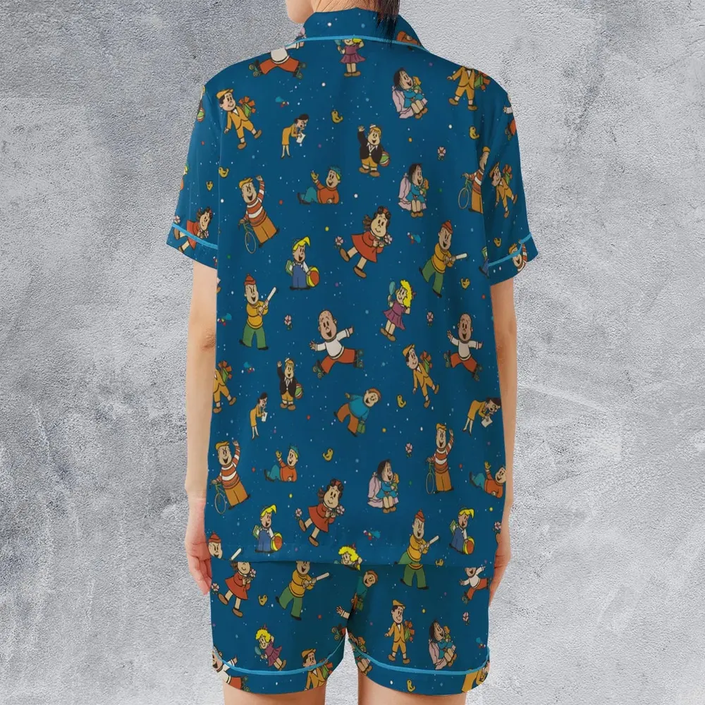 Cartoon Throwback The Little Lulu Show Satin Short-Sleeve Pajamas Set - 2