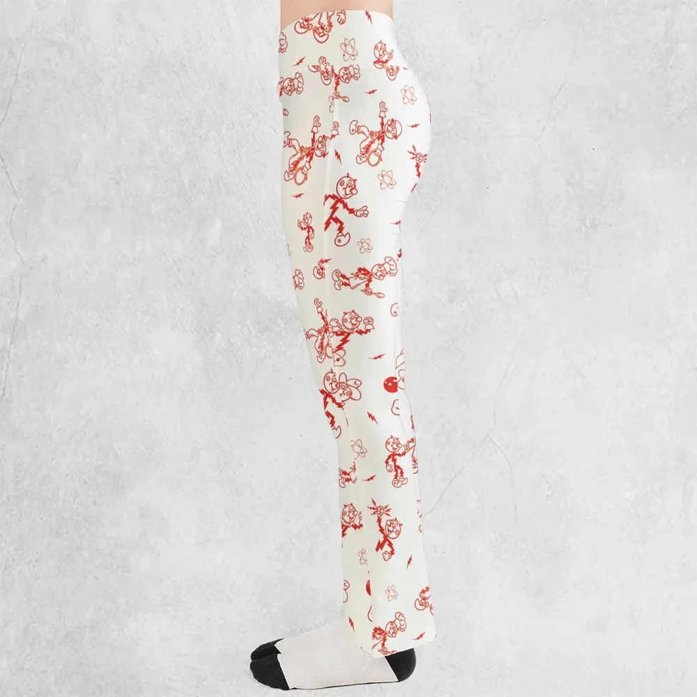 Vintage Style Nostalgic Reddy Kilowatt Flare Leggings - 3
