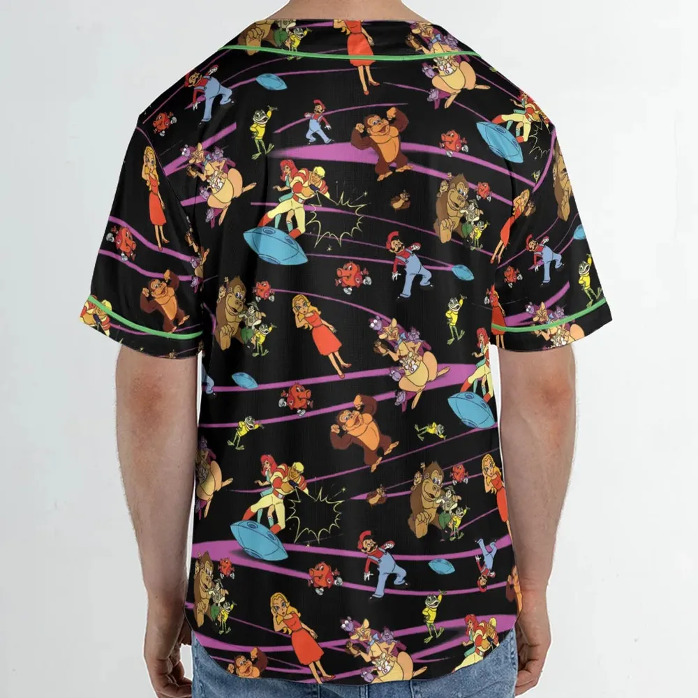 Saturday Supercade Characters Unisex Baseball Jersey - 2