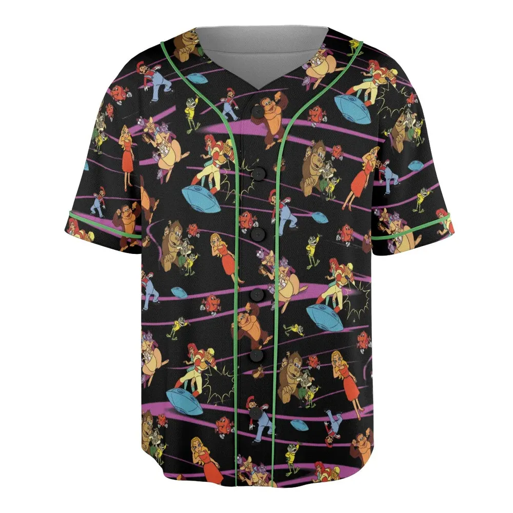 Saturday Supercade Characters Unisex Baseball Jersey - 3