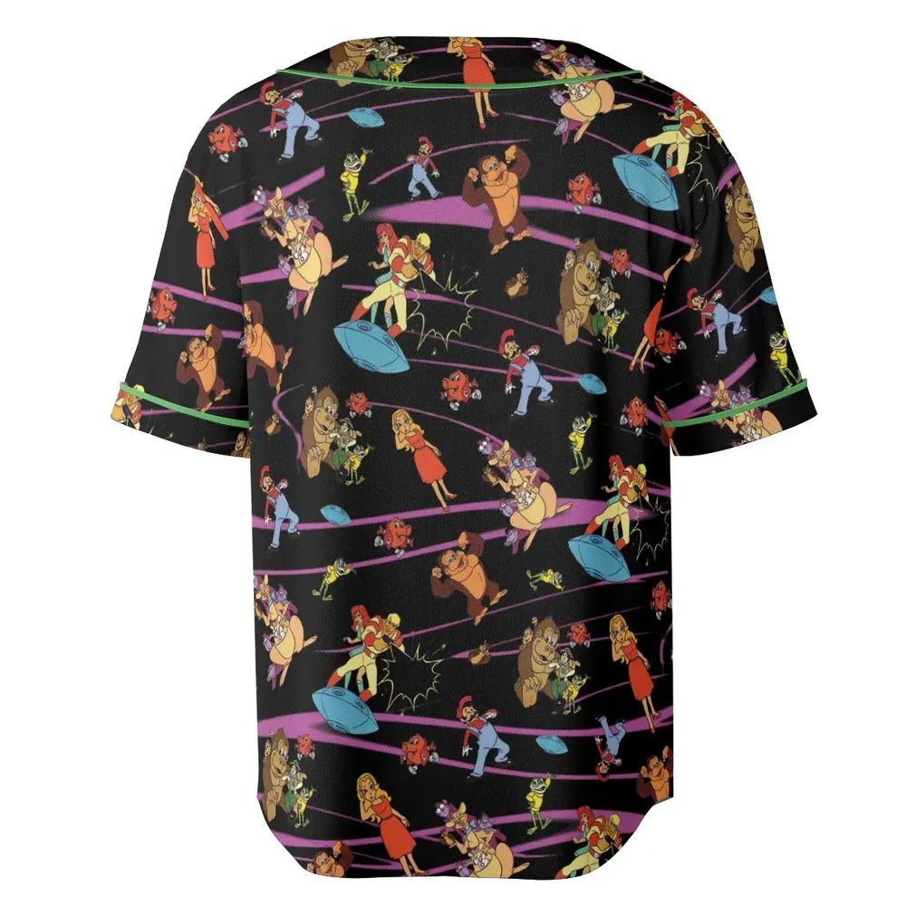 Saturday Supercade Characters Unisex Baseball Jersey - 4