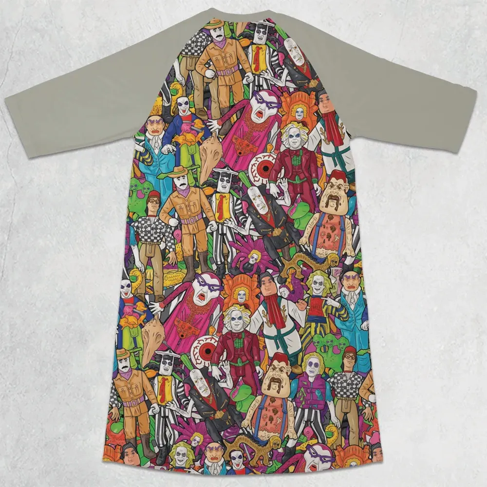 Beetlejuice Toybox 3/4 Sleeve Raglan Dress - 2