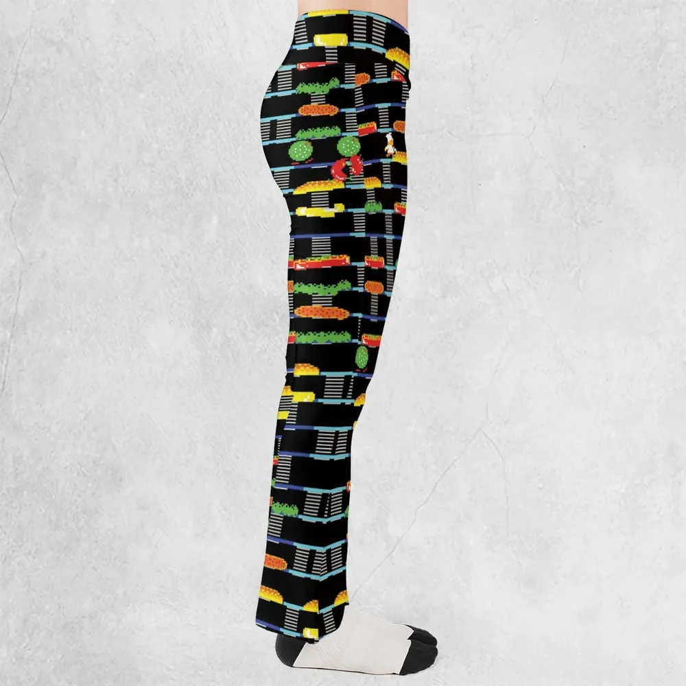 BurgerTime Arcade Game Flare Leggings - 2